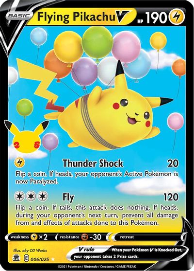 Flying Pikachu V 006/025 Celebrations 25th Anniversary