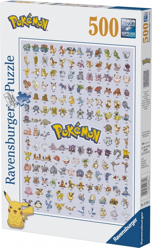 Eerste generatie Pokémon - Ravensburger puzzel (500 stukjes)