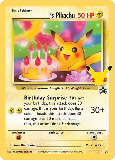 ______'s Pikachu Celebrations 25th Anniversary